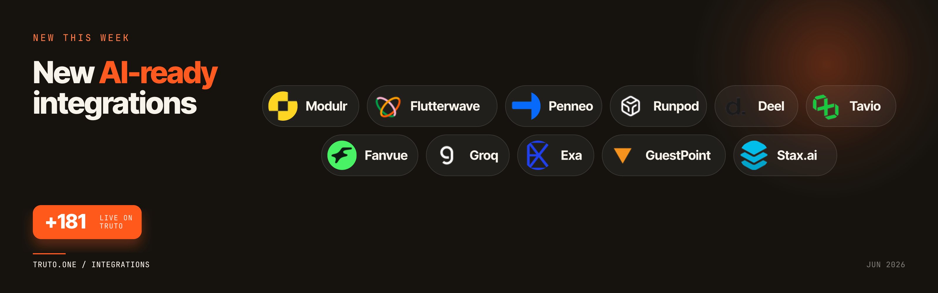 New AI-ready integrations: Modulr, Flutterwave, Penneo, and 8 more