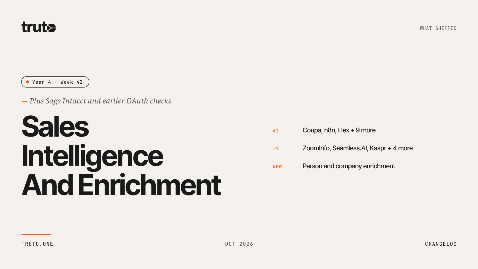 Sales Intelligence And Enrichment — Truto product update