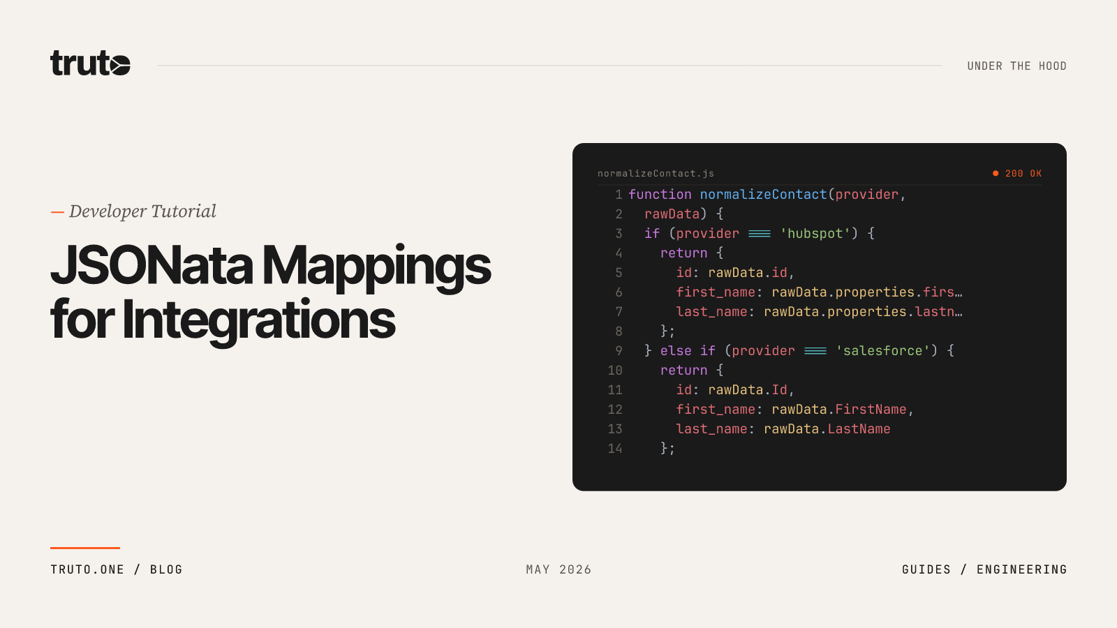 Developer Tutorial: How to Build JSONata Mappings for API Integrations