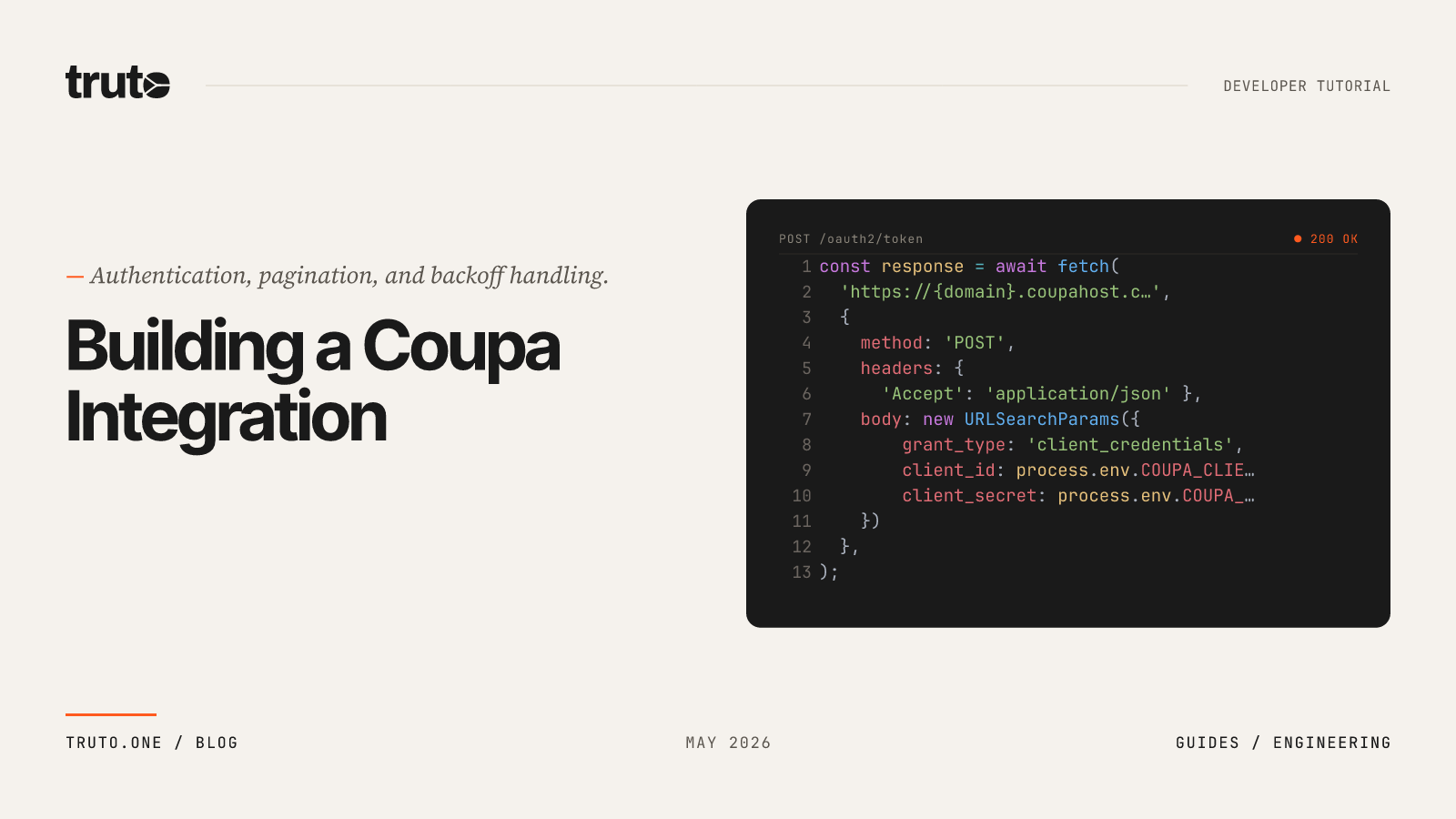 How to Build a Coupa API Integration: Developer Tutorial & Code Examples