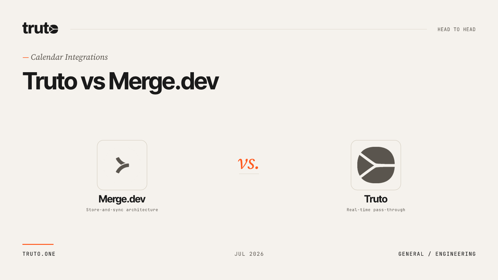 Truto vs Merge.dev for Calendar Integrations: The 2026 Architecture Guide